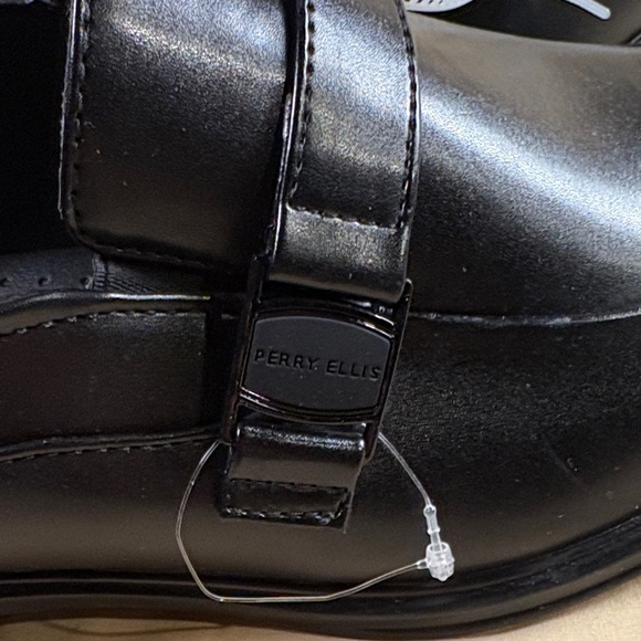 Perry Ellis Portfolio Ultra Foam Men\'s Black Leather Buckle‎ Loafers Dress Shoes main image 9